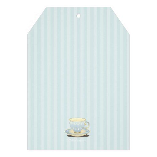 Chic Teacup in Blue Baby Shower Tea Party Invite