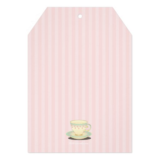 Chic Teacup on Pink Birthday Tea Party Personalized Invite