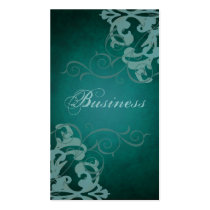 Chic Teal Scroll Teal Business Card