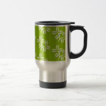 CHIC TRAVEL MUG_FLOWER PODS ON 64 GREEN