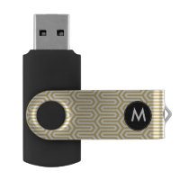Chic USB Flash Drive - Geometric Pattern Swivel USB 3.0 Flash Drive