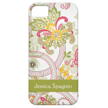 Chic vintage floral swirl paisley iphone 5 case