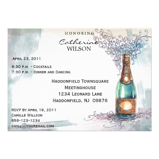 Chic Vintage Retirement Party Invitation