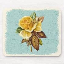 Chic Vintage Yellow Rose Mousepad