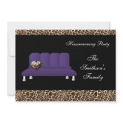 chic violet sofa, party Invitation