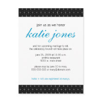 Chic Wedding Shower Invitation Postcard