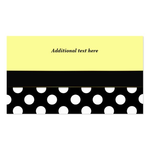 Chic Yellow & Black Custom Bakery Business Card (back side)
