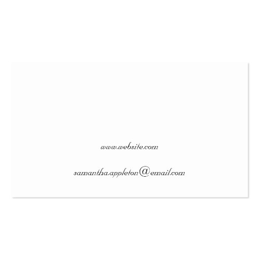 Chic Zebra Print Aqua Monogram Business Cards (back side)