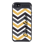 Chic ZigZag Chevron Gold Gray Pattern Personalized skinit case