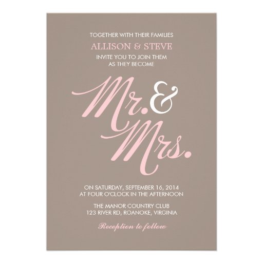 Chic Zigzags Pattern Wedding Invitations