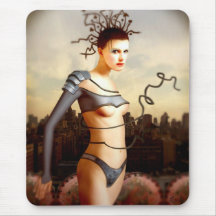 Chica de Digitaces Alfombrilla De Raton