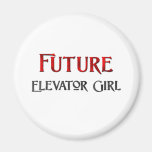 Chica de elevador futuro imán para frigorifico