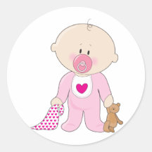 Chica de Soother del bebé Etiquetas