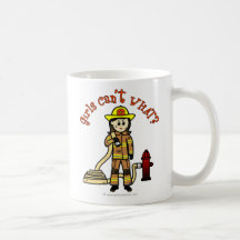 Chica del bombero taza