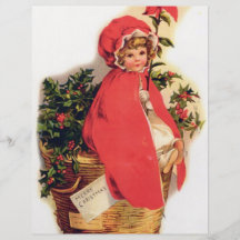 Chica del navidad tarjetón