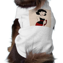 Chica retro coqueto de ms Victoria Crushmore Camisetas De Perro