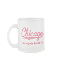 Chicago 26.2 Pink Marathon Frosted Glass Mug