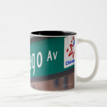 Chicago and Michigan Avenue signposts, Chicago, Coffee Mug