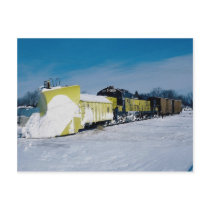Chicago and North Western GP unit with wedge snow Postcards