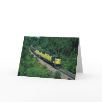 Chicago and Northwestern EMD No. 8028 with ore tra Greeting Card