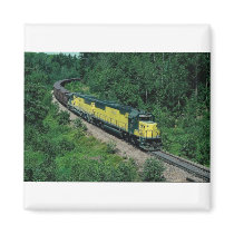 Chicago and Northwestern EMD No. 8028 with ore tra Magnet