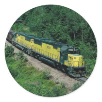Chicago and Northwestern EMD No. 8028 with ore tra Round Sticker