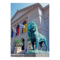 Chicago Art Institute Lion posters