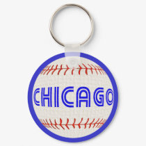 Chicago baseball keychain