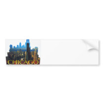CHICAGO BEAUTIFUL LANDMARKS BUMPER STICKERS