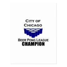 Chicago Beer Pong Champion Post Cards