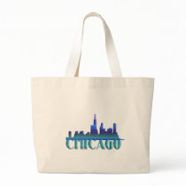 chicago blue green stripes bags