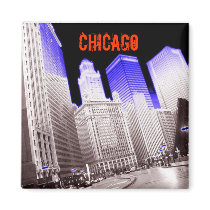 CHICAGO BLUE magnets
