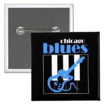 Chicago blues pin