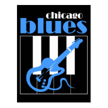 Chicago blues post card