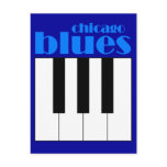 Chicago blues postcard