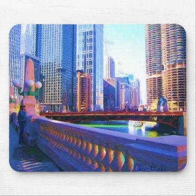 Chicago Bridge Mousepad by Cdiehlio