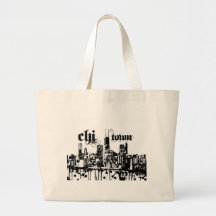 Chicago "chi-town" put on for your city bags