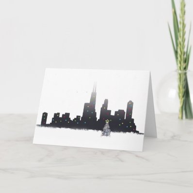 Chicago City Christmas Greeting Card