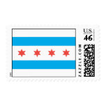 Chicago city flag postage stamp