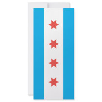 Chicago city flag custom rack cards