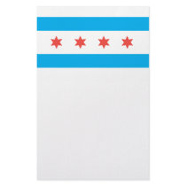 Chicago city flag personalized stationery