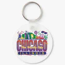 Chicago-Confetti keychains