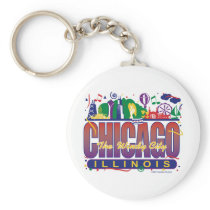 Chicago-Confetti Key Chain