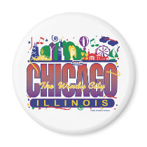 Chicago-Confetti Fridge Magnet