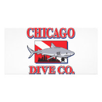 Chicago--Dive Company - Scuba Dive Shirt w Shark Personalized Photo Card
