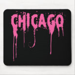 CHICAGO DRIPPING PINK PAINT MOUSE PAD
