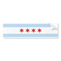 Chicago Flag Bumper Sticker