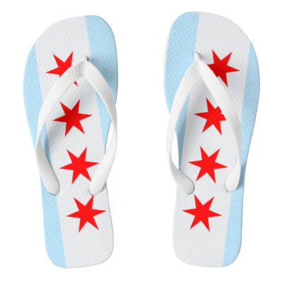 Chicago Flag Flip Flops