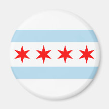 Chicago Flag Fridge Magnets