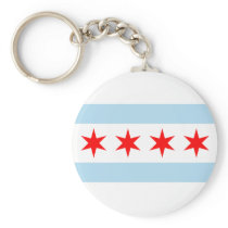 Chicago Flag Keychain